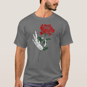 Camiseta de Desenho de Tatuagem de Noiva de Rosa E
