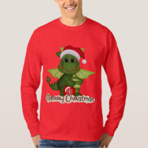 Camiseta de desenho do Natal Dragon Holiday