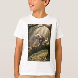 Camiseta de desenho infantil explorador Ranger Cat
