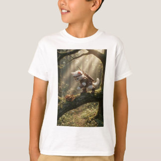 Camiseta de desenho infantil explorador Ranger Cat