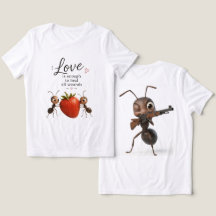 Camiseta de Design Amor Formigas Fofas – Inspirati