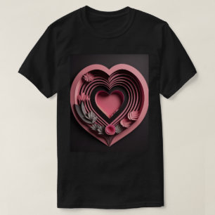 Camiseta de design de arte em papel 3D