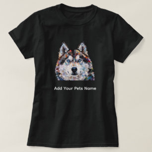 Camiseta de design de cachorro Husky