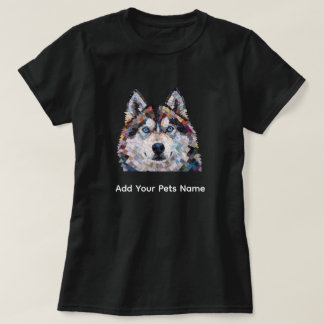 Camiseta de design de cachorro Husky