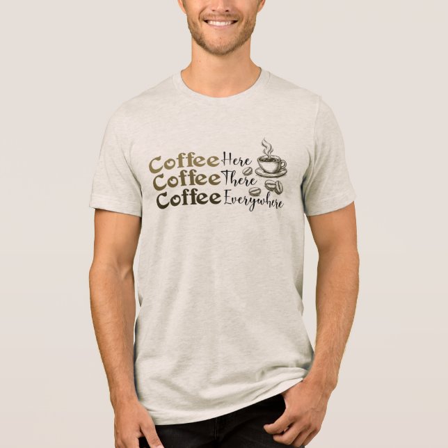 Camiseta de Design de Café Unisex (Frente)