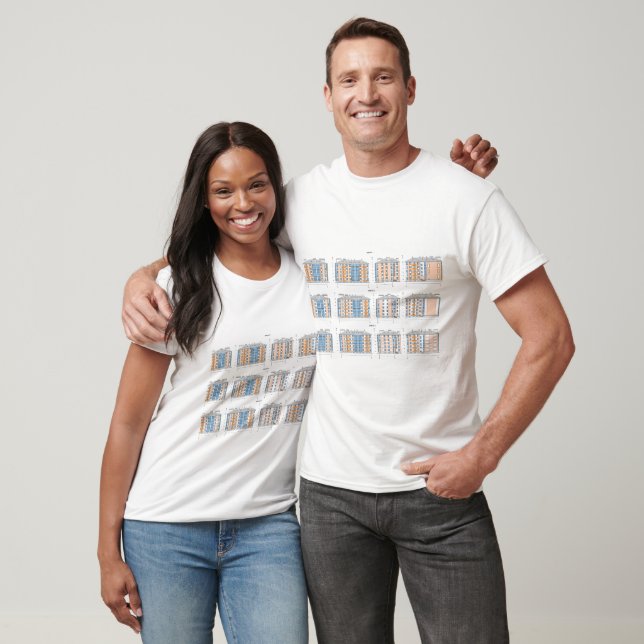 Camiseta de Design de Fachada Arquitetônica Modern (Unissex)