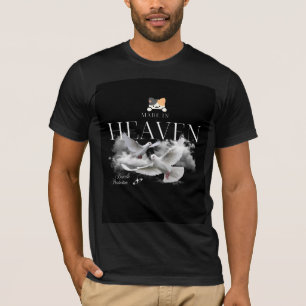 camiseta de design de gato & céu fofo