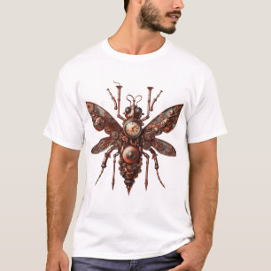 Camiseta de Design de Insetos Steampunk