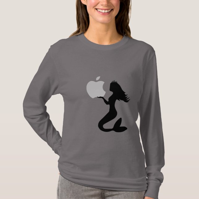 Camiseta de design de maçã sereia (Frente)