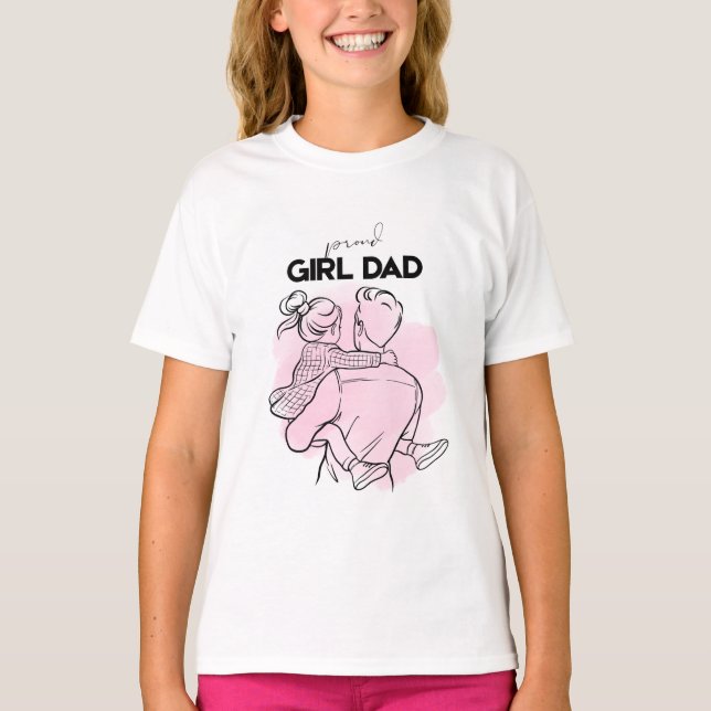 Camiseta de design de pai de menina (Frente)