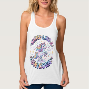 Camiseta de Design Gráfico Unicórnio Brilhe Como u