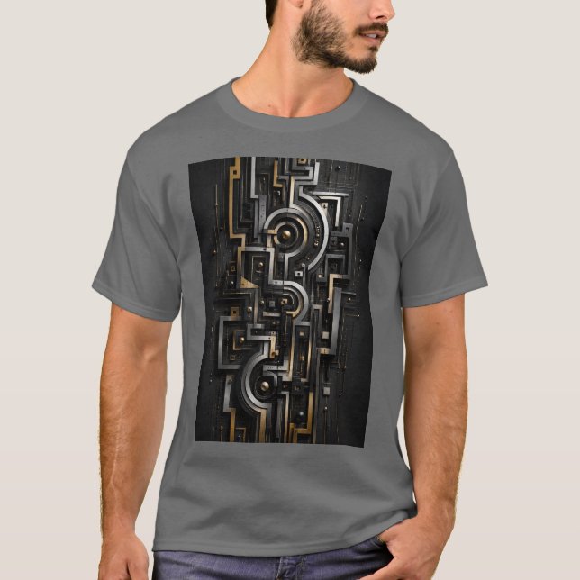 Camiseta de design incrível do circuito Geometric  (Frente)
