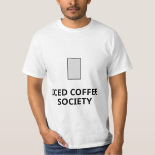 camiseta de designer de café gelado