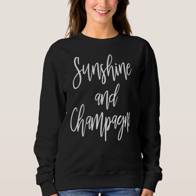 Camiseta de despedida de solteira Sol e Champanhe (Frente)