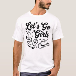 Camiseta de Despedida de Solteira Western Lets Go