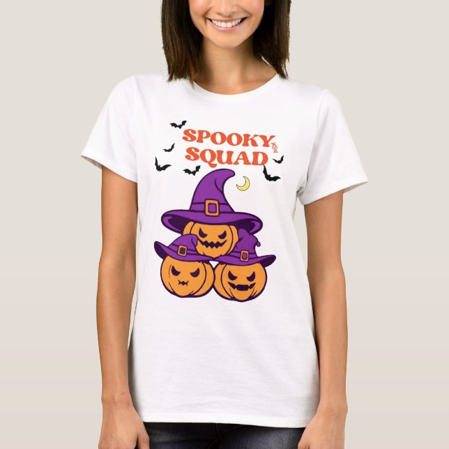 Camiseta de Dia das Bruxas Spooky Squad (Frente)