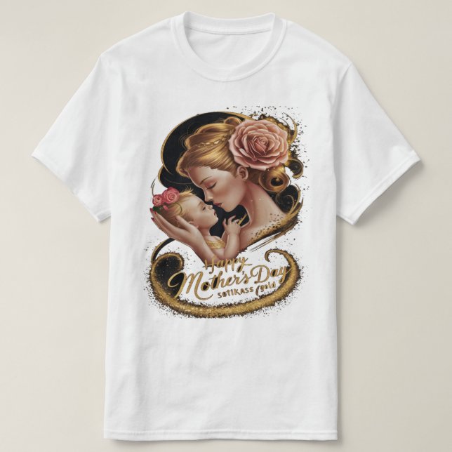 Camiseta de Dia de as mães feliz (Frente do Design)
