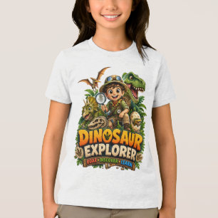 Camiseta de Dinossauro para Crianças Futuro Pale