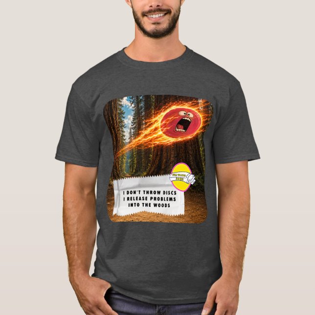 Camiseta de Disc Golf Piadas de Embrulho de Chicle (Frente)