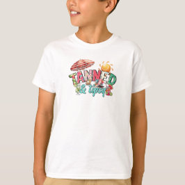 Camiseta de Diversão Bronzeada e Alegria de Verão