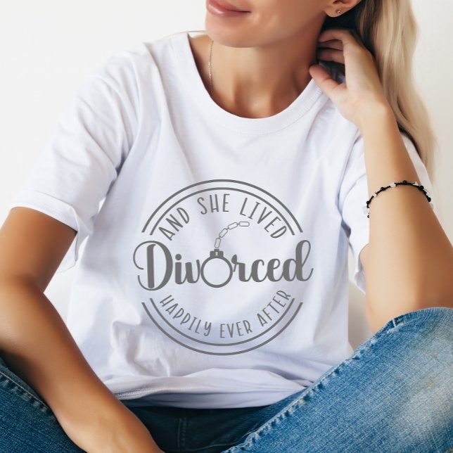 Camiseta De Divórcio Engraçado Para Ela (Criador carregado)