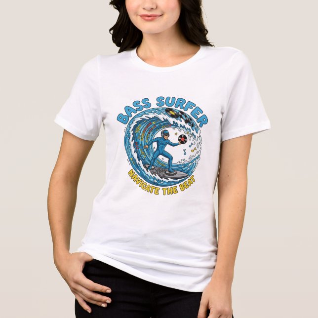 Camiseta de DJ de Surf Beat Rider (Frente)