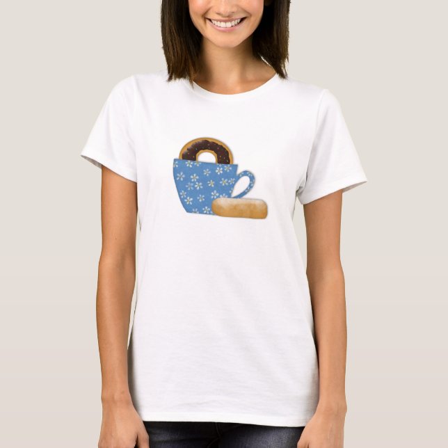 Camiseta de Donuts e Café (Frente)