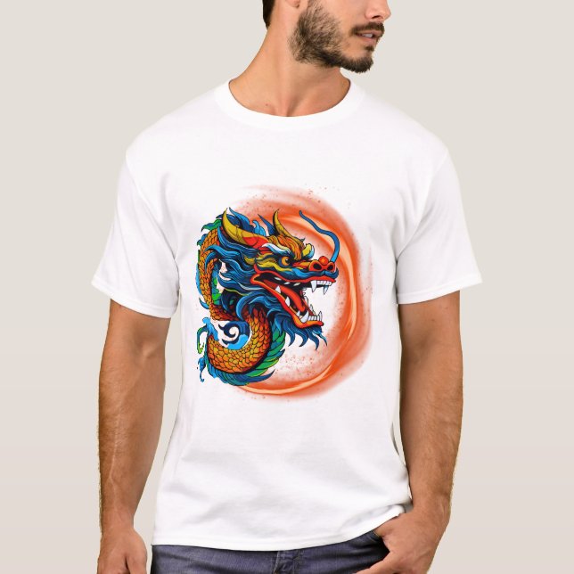 Camiseta de dragão chinês (Frente)