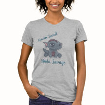 Camiseta de Dragão Fofo Meio Doce Meio Selvagem