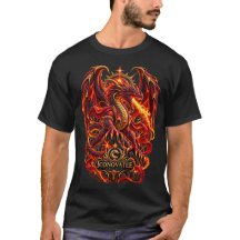 Camiseta de Dragão Respirando Fogo – Fantasia Épic