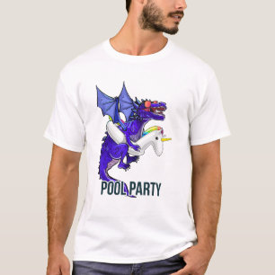 Camiseta de Dragão Unicórnio Flutuante para Festa 