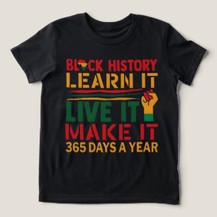 Camiseta de Educação Afro sobre 100 Dias Aprendend