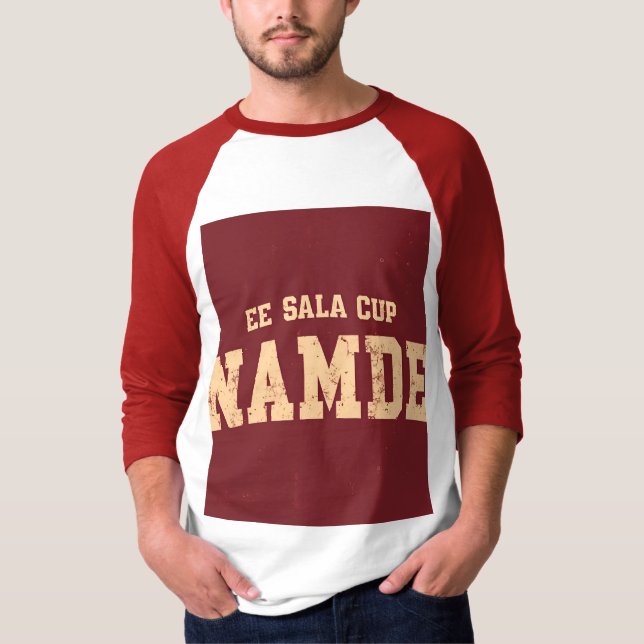Camiseta de Ee sala com nome de camiseta masculina (Frente)