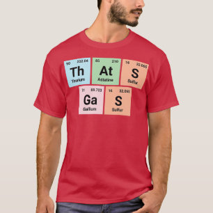 Camiseta de Elementos Periódicos de Química Geek G