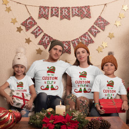Camiseta de elfo personalizada, Camisa de Natal Pe