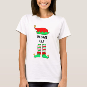 Camiseta de Elfo Vegano de Natal Moderno
