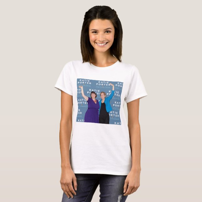 Camiseta de Elizabeth Warren do porteiro de Katie (Frente Completa)