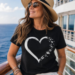 Camiseta de Embarque Cruising Coração de Amante de