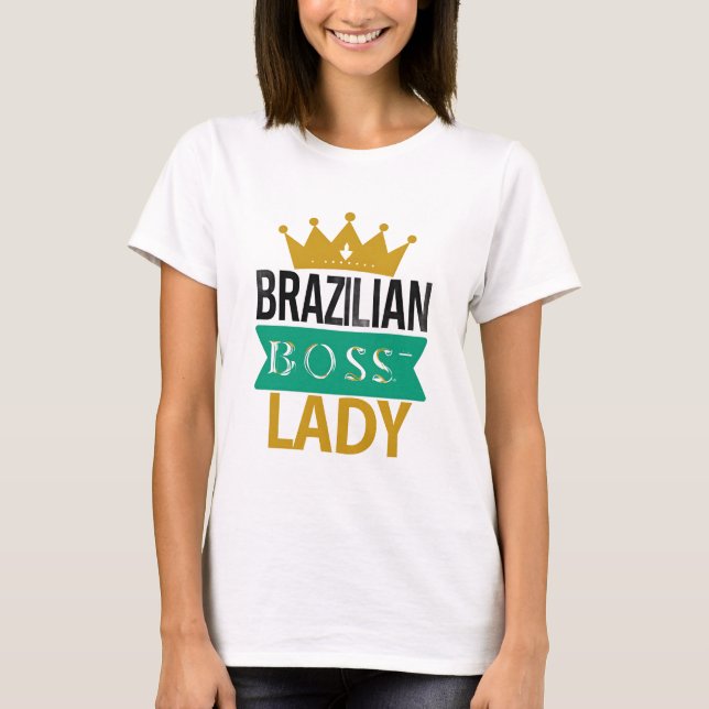 Camiseta de Empoderamento Feminino Brasileira Chef (Frente)