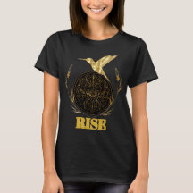 Camiseta de Empoderamento Feminino RISE Golden Pho