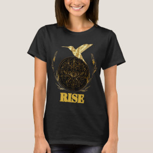 Camiseta de Empoderamento Feminino RISE Golden Pho