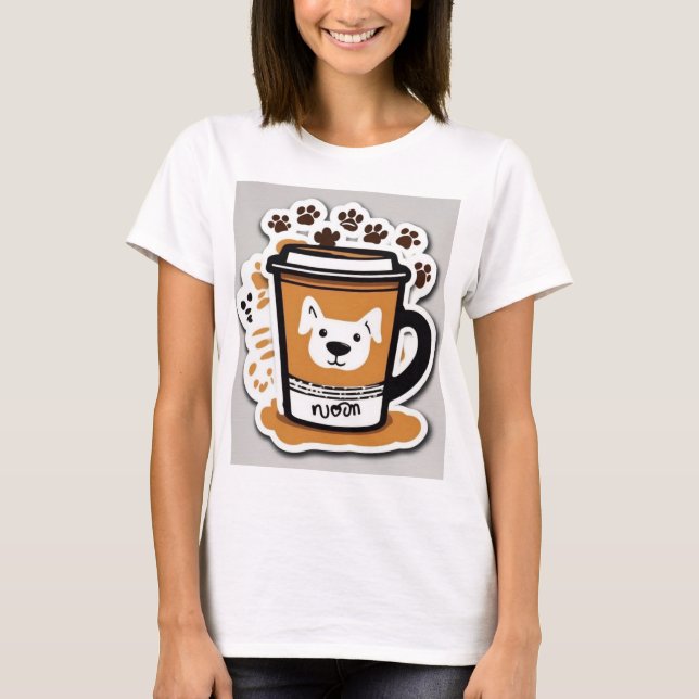 Camiseta de energia da mãe de cão - Design de pata (Frente)