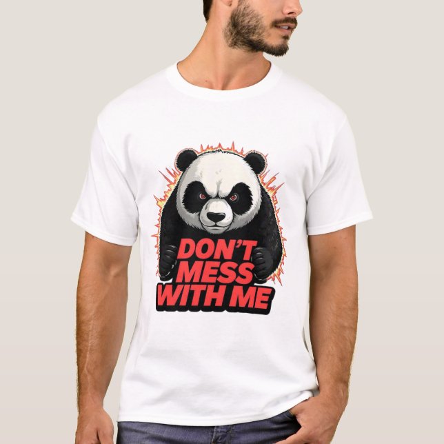 Camiseta de Energia de Panda Zangada (Frente)