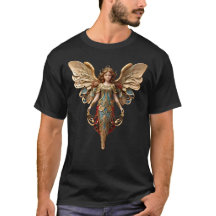 Camiseta de enfeite de anjo em estilo vintage de N