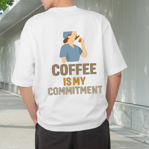 Camiseta de Enfermeira Compromisso com Café