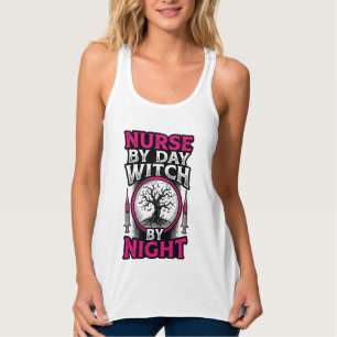Camiseta De Enfermeira De Dia Bruxa De Noite De Ha