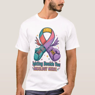 Camiseta de Enfermeira de Oncologia Lutando ao Seu