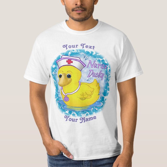 Camiseta de Enfermeira personalizada Ducky (Frente)