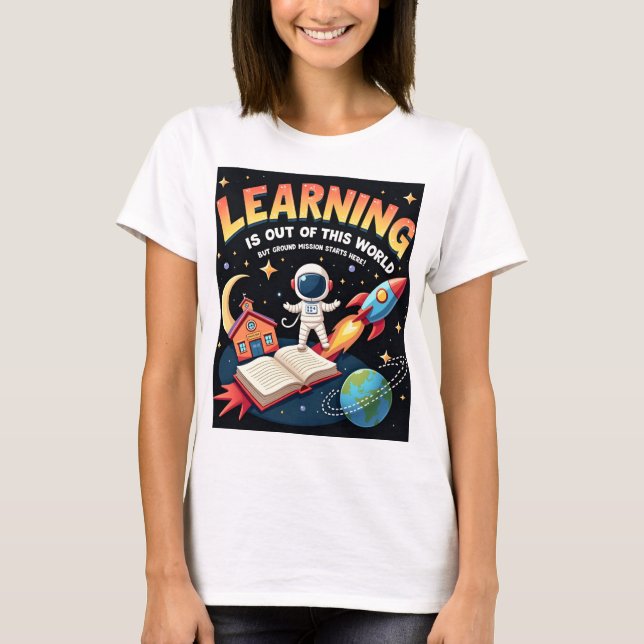 Camiseta de Ensino de Espaço de Aprendizagem de Mi (Frente)