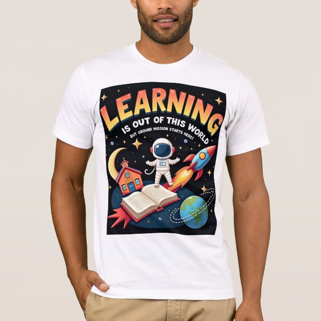 Camiseta de Ensino de Espaço de Aprendizagem de Mi (Frente)